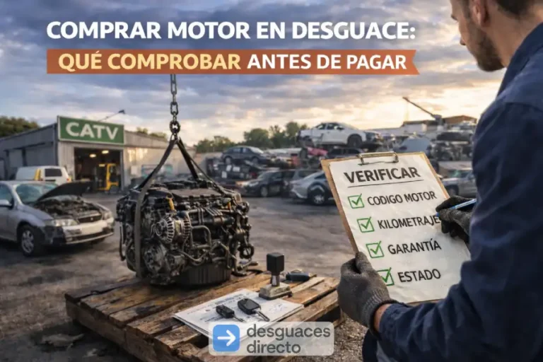 Comprar motor en desguace: comprobaciones antes de pagar