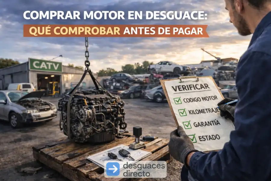 Comprar motor en desguace: qué comprobar antes de pagar