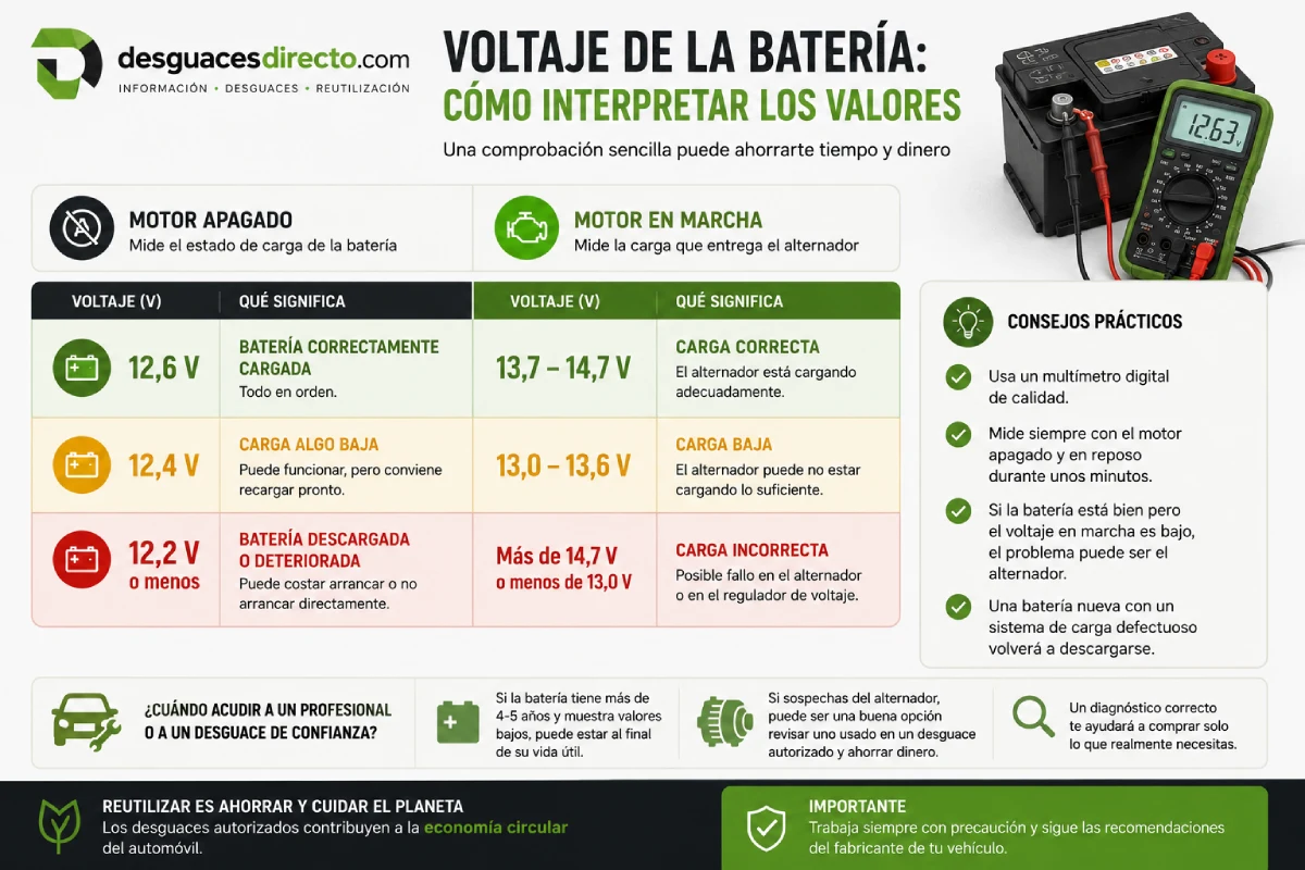 Cómo comprobar valores de multímetro