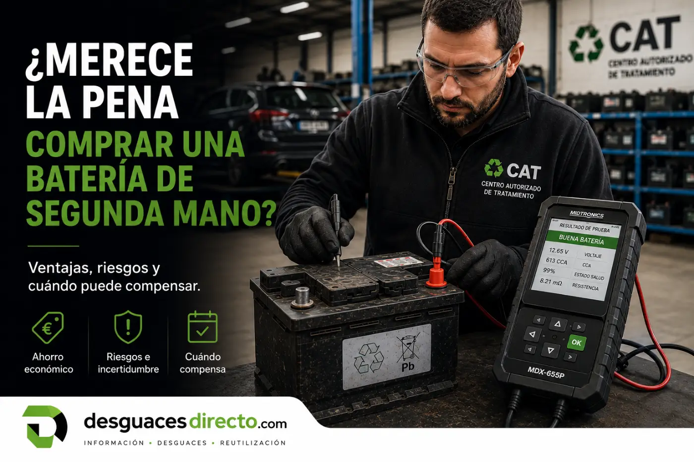 ¿Merece la pena comprar una batería de segunda mano para el coche?