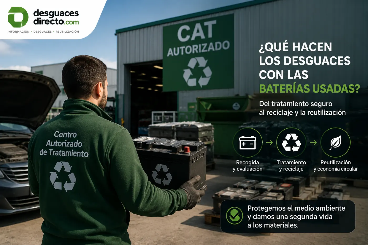 Qué hacen los desguaces con las baterías usadas